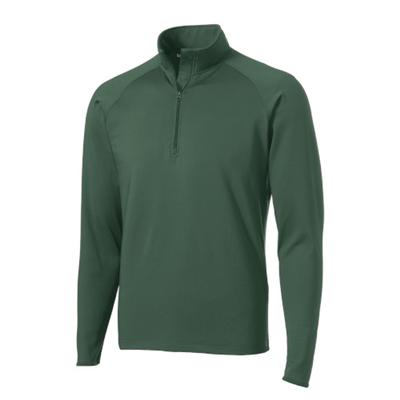 Stretch Quarter Zip - Forest Green